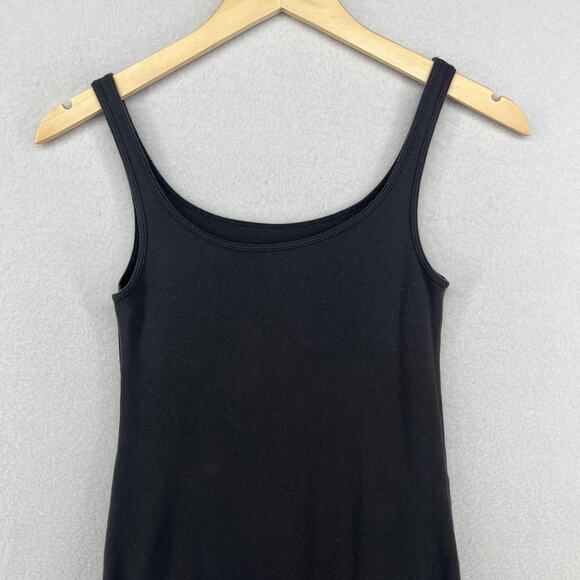 EILEEN FISHER Tank Top XS Organic Cotton Ribbed Jersey Tunic Cami Slim Gray - Picture 3 of 12